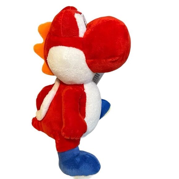 Yoshi Plush Red Super Mario Brothers 10" Nintendo Plush Stuffed Animal Toy NWT. - Picture 3 of 9